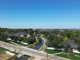 Aerial view of the Ridenbaugh Canal looking north